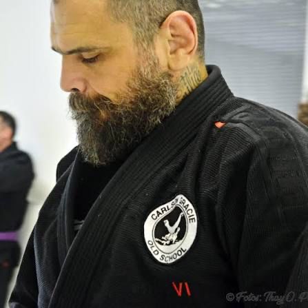 Mario Sukata wearing a black gi